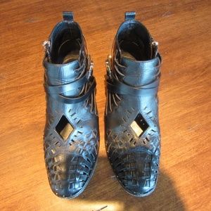 Ivy Kirzhner Black Cut Out Booties Size 7M
